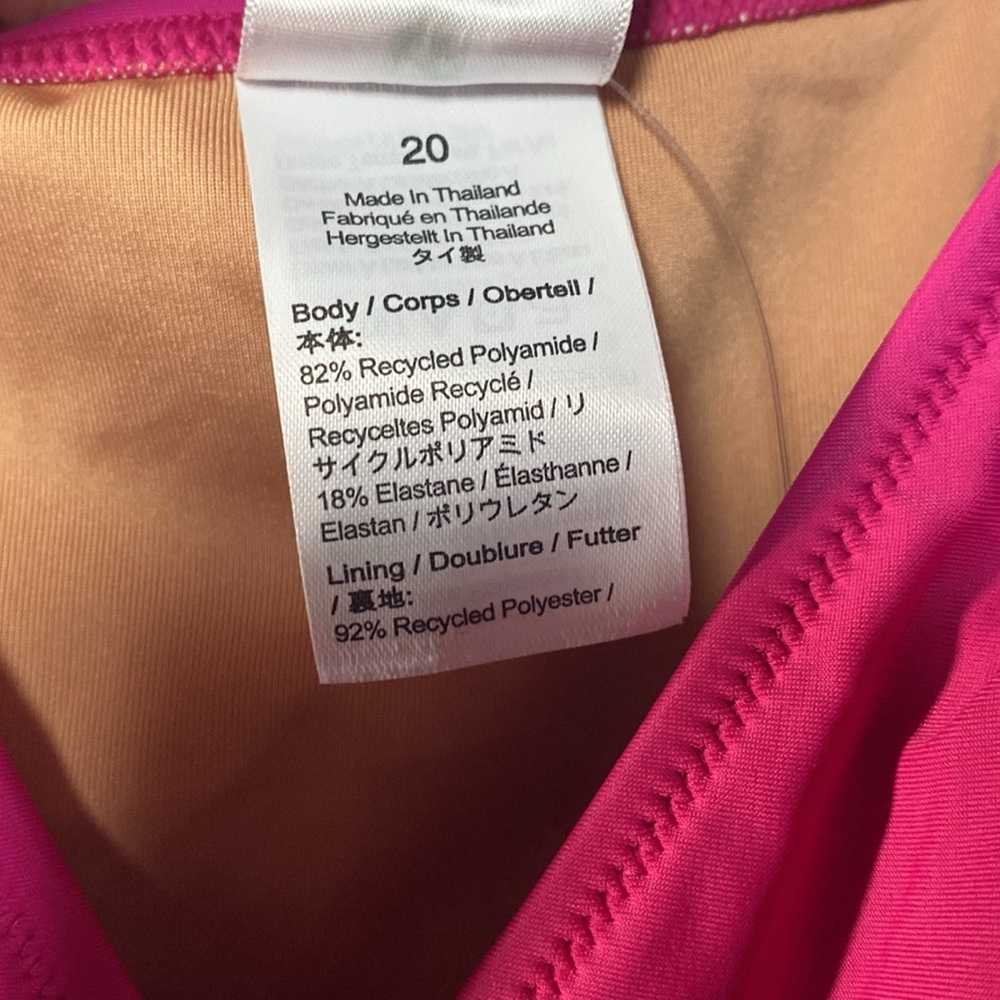 J Crew Ruched V-neck One-piece NWT Women’s 20 Fuschia Pink Beach Swimsuit BC116 - Picture 7 of 12